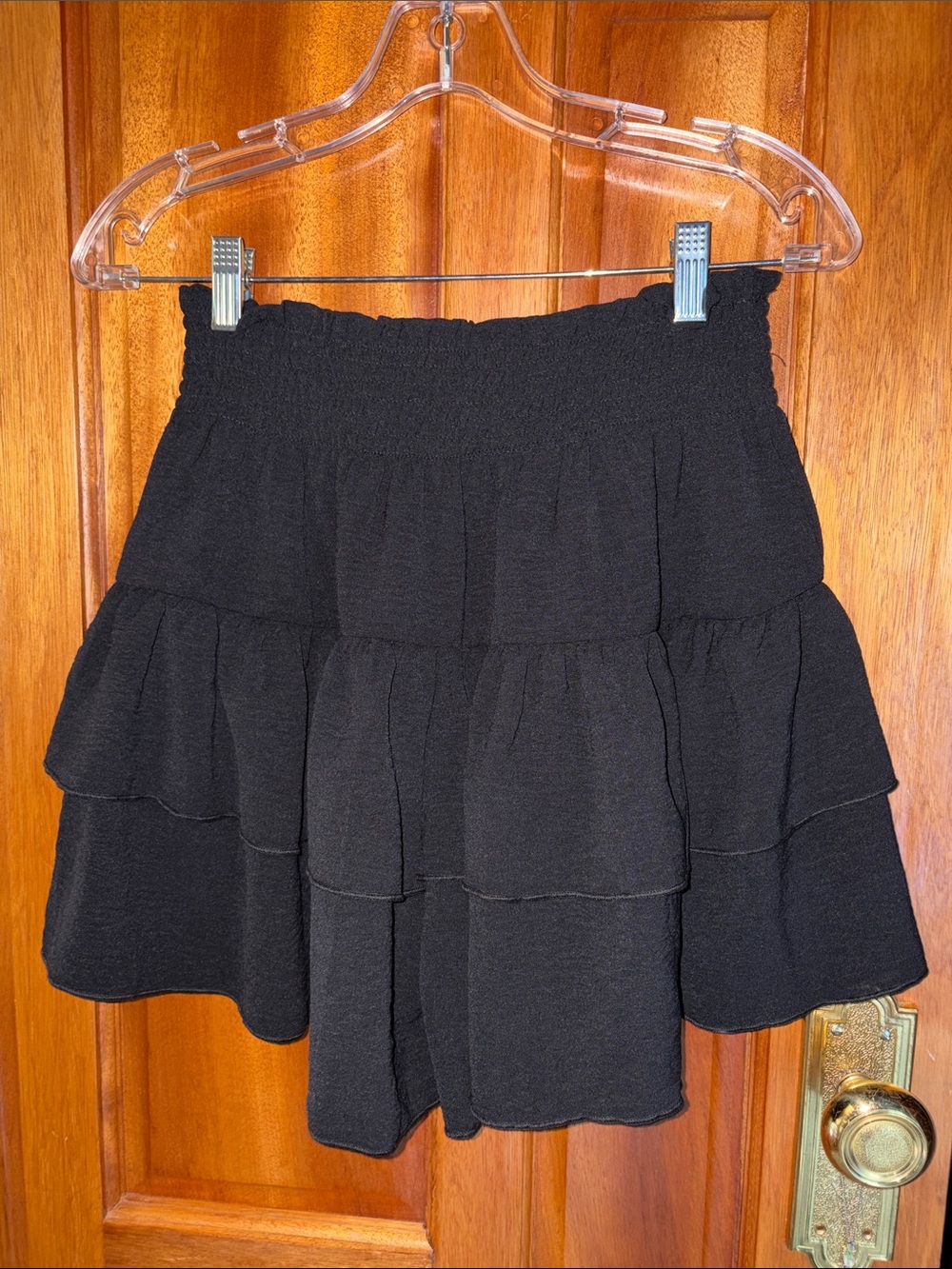Women’s Black Ruffled Skort